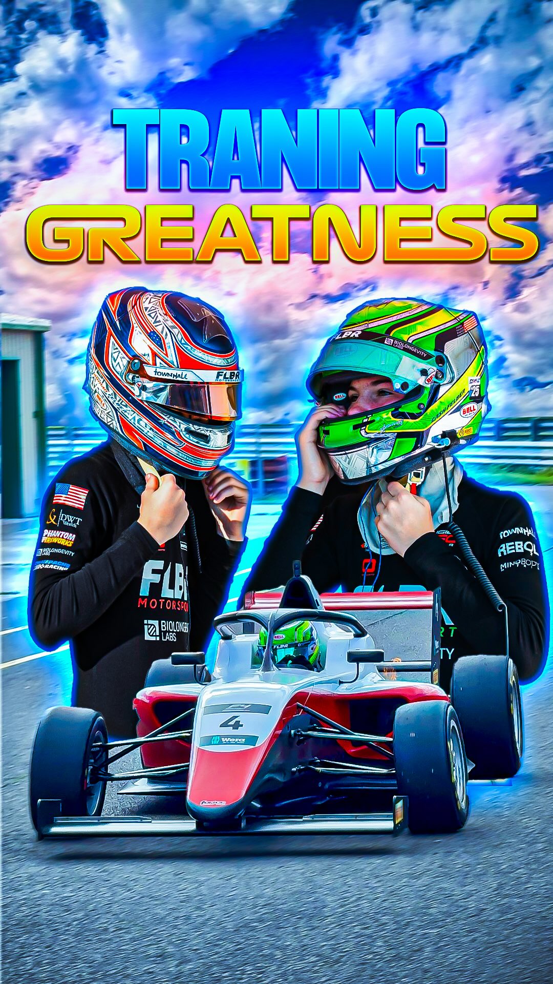 Instagram post by @flbrmotorsport for Pirelli. Caption reads: First time in British F4. First time at Pembrey.....