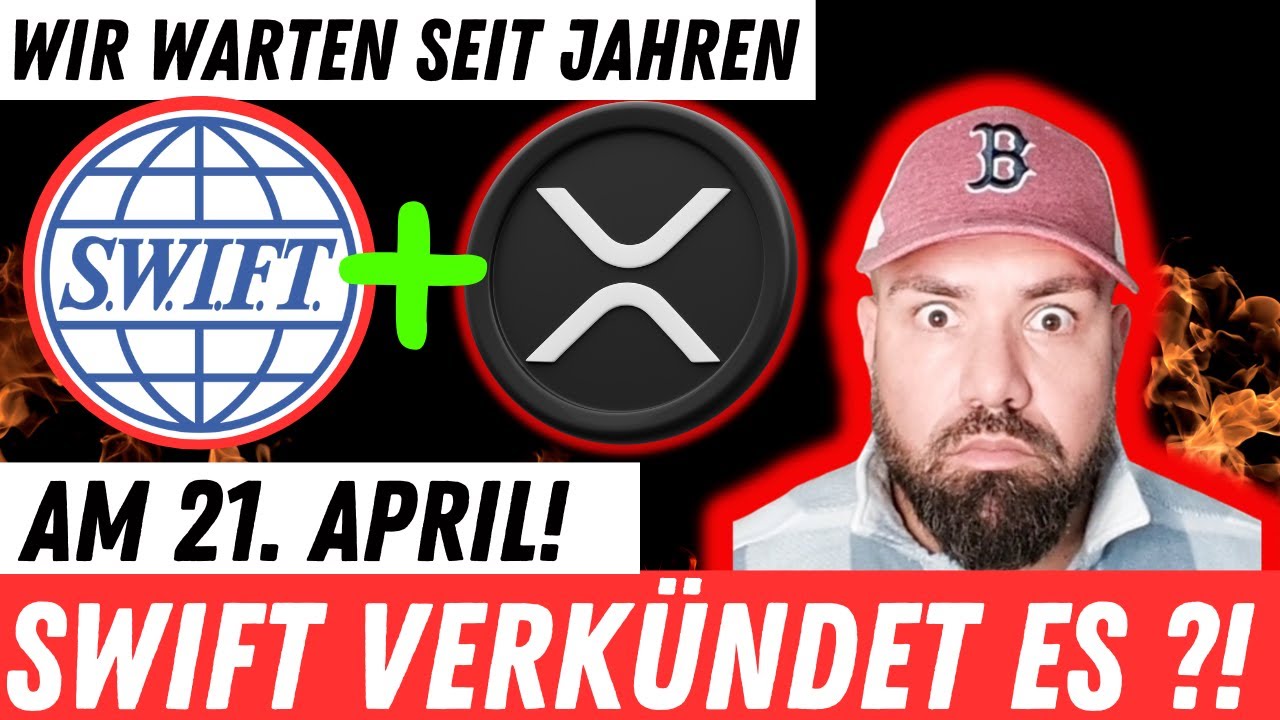 YouTube post by @FFDK589 for GIPHY. Caption reads: April 21: SWIFT uses XRP? Will Ripple soon be....