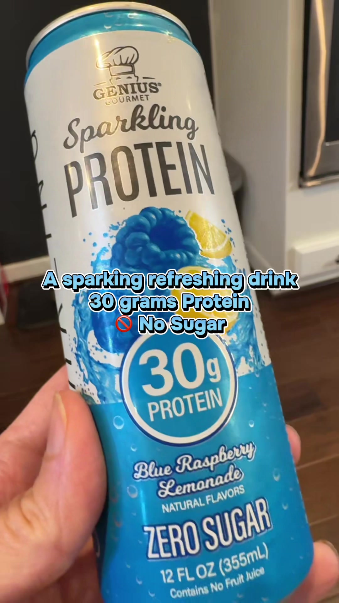 TikTok post by @christy1192 for Genius Gourmet. Caption reads: [...] grams of protein plus has no sugar @Genius....