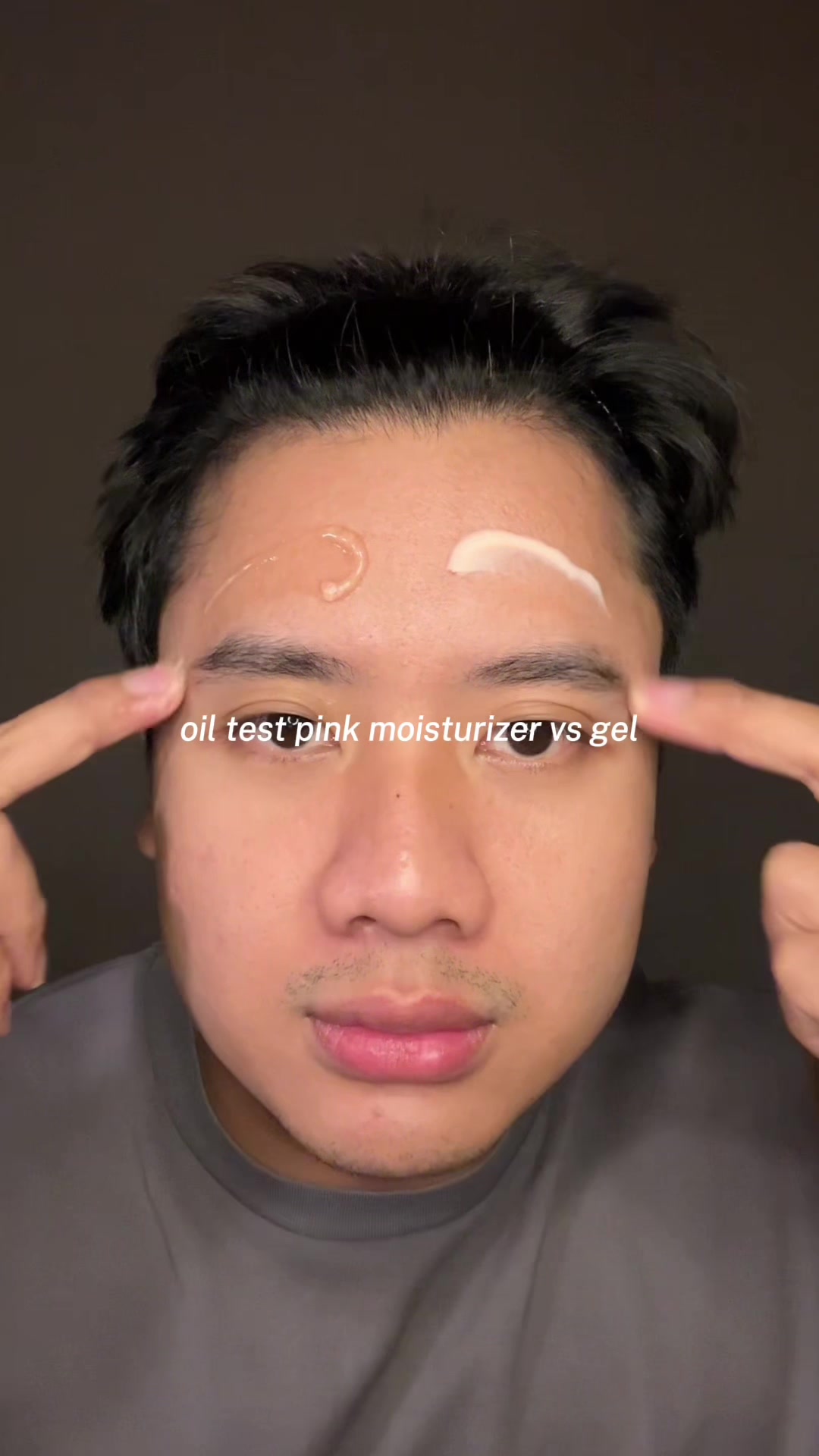 TikTok post by @kelvinpuaa for L’Oréal Paris Indonesia. Caption reads: iseng oil tes pake moisturizer gel sama pink....