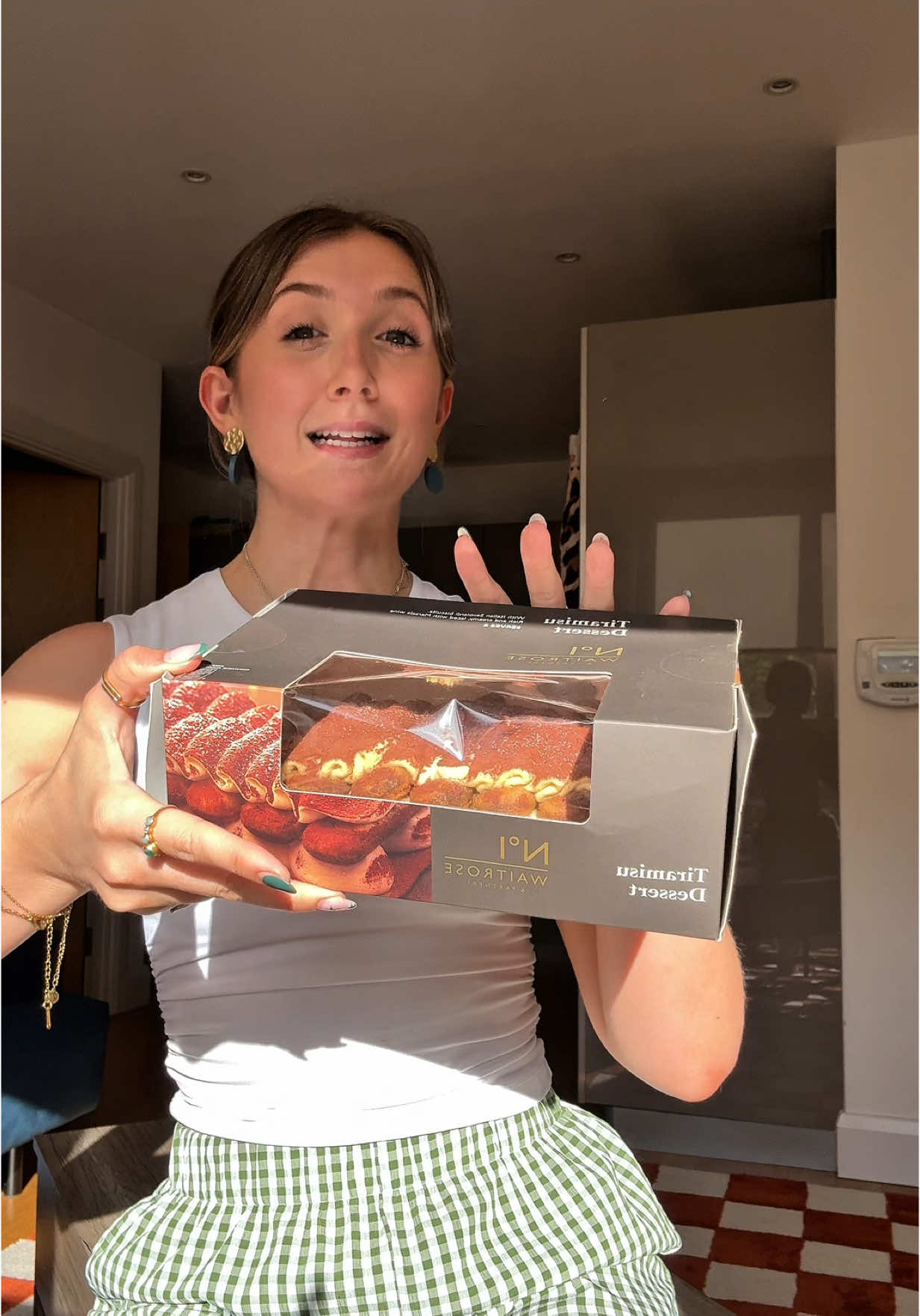 TikTok post by @emsbalance for Waitrose. Caption reads: ad Summer Dessert Taste Test with @Waitrose &....