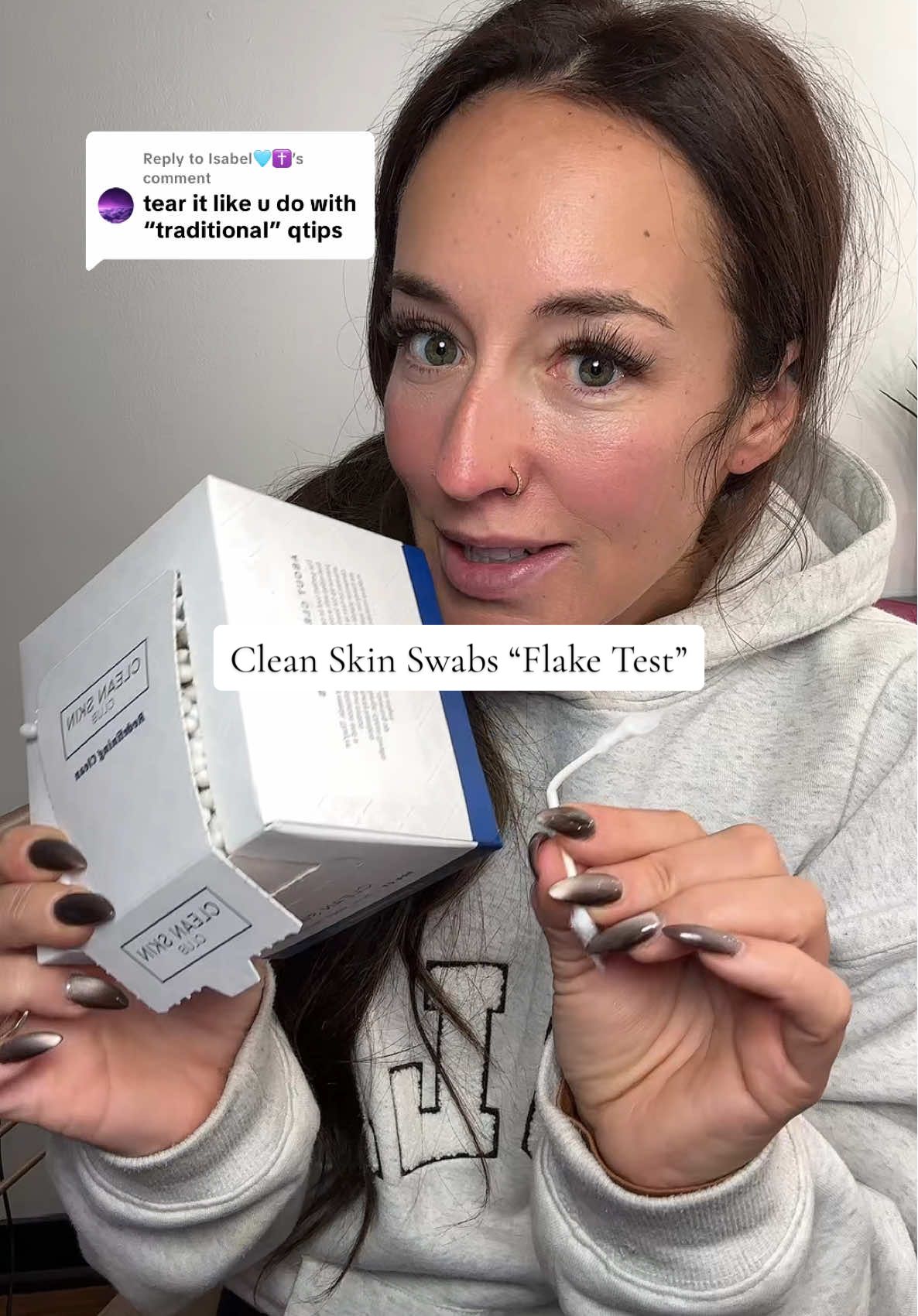 TikTok post by @lizhendricks for cleanskinclub. Caption reads: [...] and won’t break either! #cleanskinclub....