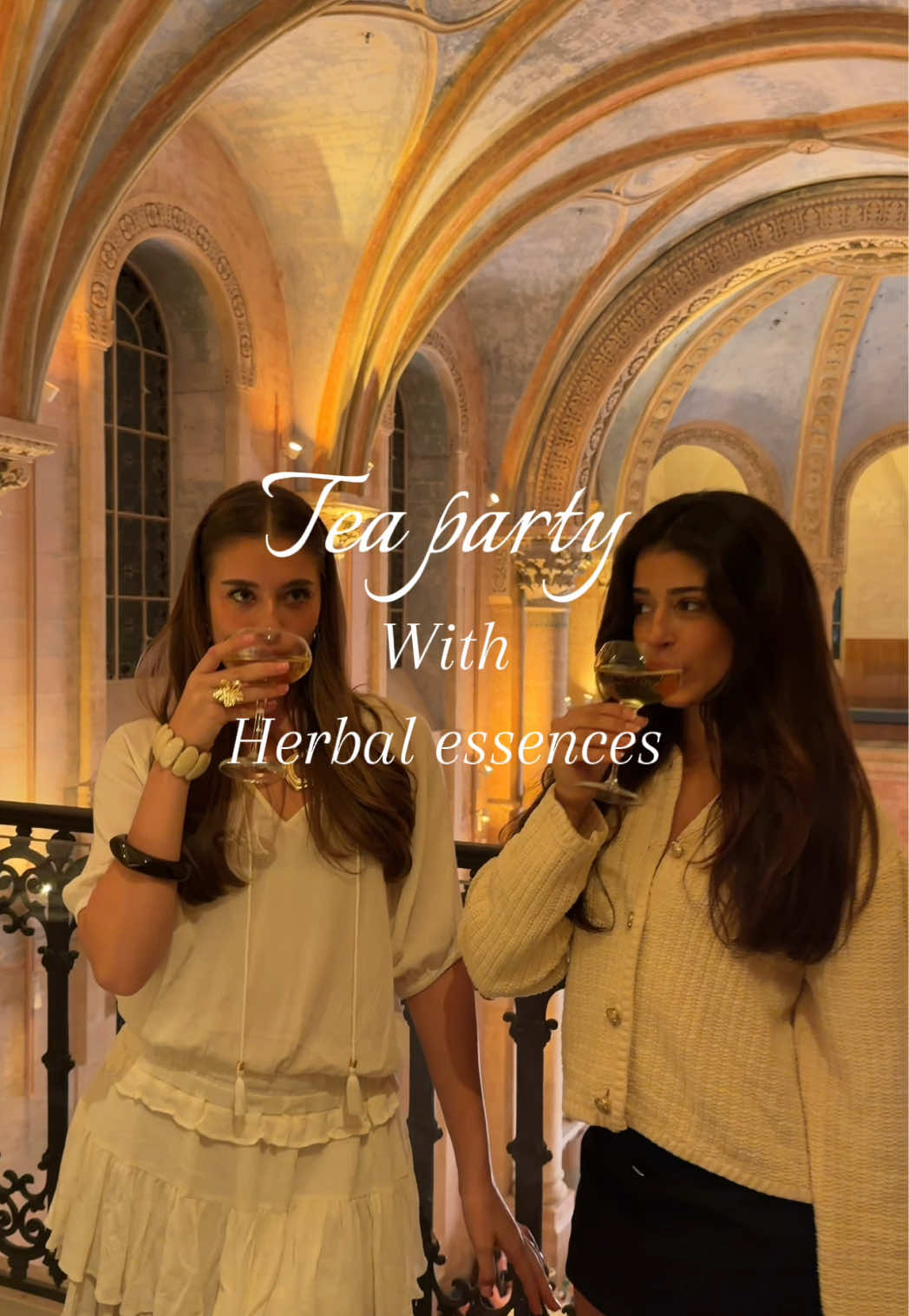 TikTok post by @michalbd1 for Herbal Essences. Caption reads: Always down for a tea party ☕️ בשיתוף....