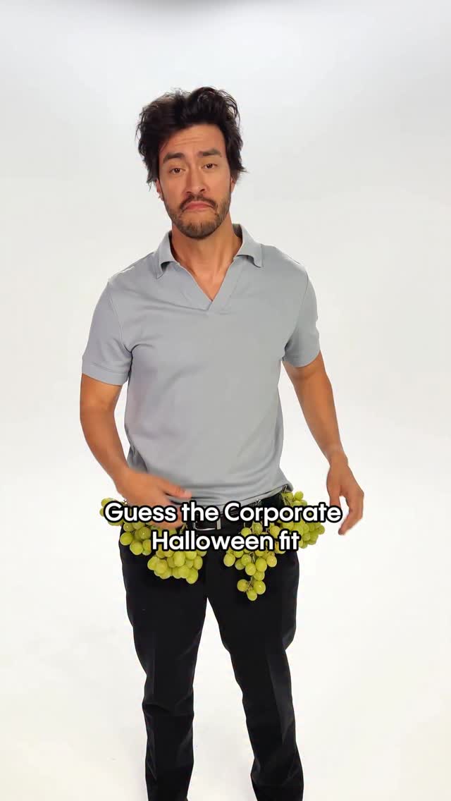 Instagram post by @clickupcomedy for ClickUp. Caption reads: Nothing scarier than corporate jargon in costume....