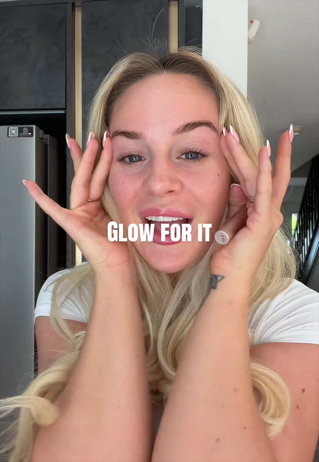 TikTok post by an influencer for Glow For It. Caption reads: [...] debating ordering more? Yes @GLOW FOR IT....