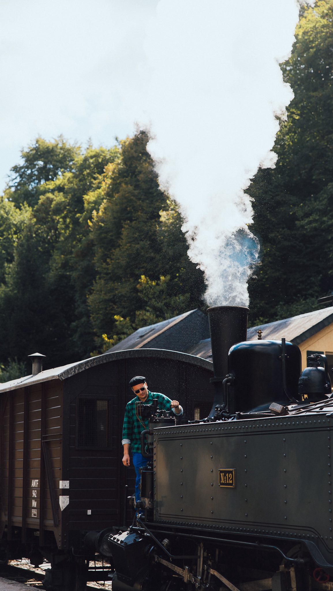 Instagram post by @evolumina for Canon USA. Caption reads: 🚂 Step into @visit_luxembourg iron ore mining....
