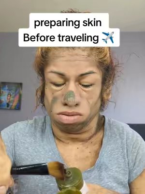 TikTok post by @yessimperfections92 for BRMUD US. Caption reads: Pre-flight pampering so I don't land looking like....