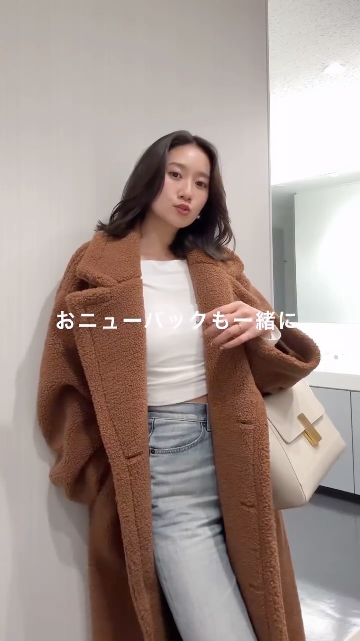 Instagram post by @nozomi_n0316 for MOUSSY. Caption reads: 仕事帰りの準備動画🥹✨
男性ってデニムコーデ好きだよね？🤫

デートはワンピ派だけどラフに行ける....