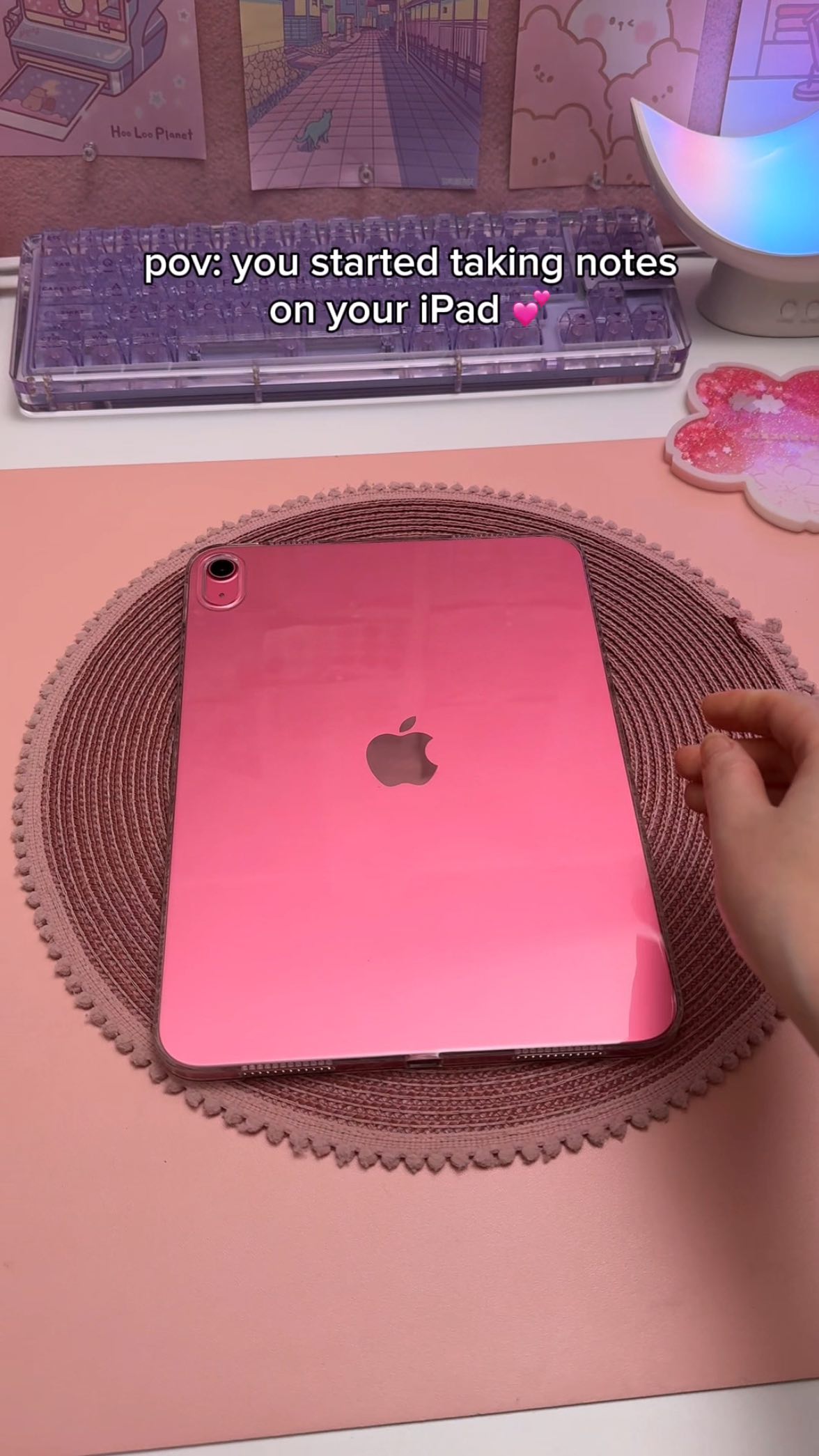 Instagram post by @happydownloads for Paperlike. Caption reads: iPad notetaking 💕 I’m using paperlike screen....