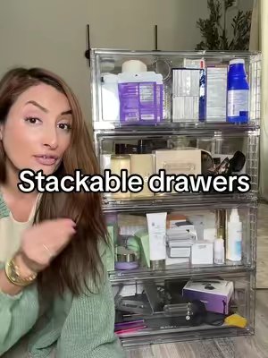 TikTok post by @the.healthy.well for Vtopmart. Caption reads: [...] #homefinds #drawers #tiktokshopstockup....