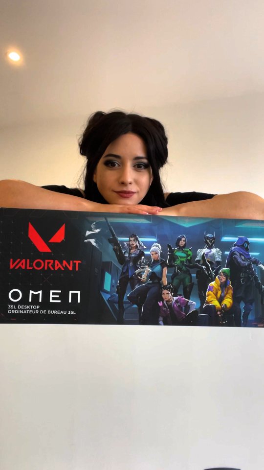 Instagram post by @sweetanitatwitch for Riot Games. Caption reads: Huge thanks to @omenbyhp and @intelgaming for....