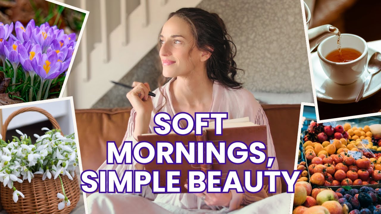 YouTube post by @faithfullegacystudio for Clara & Fritz. Caption reads: Soft Days of March | Slow Mornings, Food Haul &....