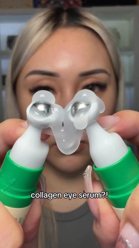 Instagram post by @laurabuix for Axis-y. Caption reads: ad. I tried @axisy_official Vegan Collagen Eye....