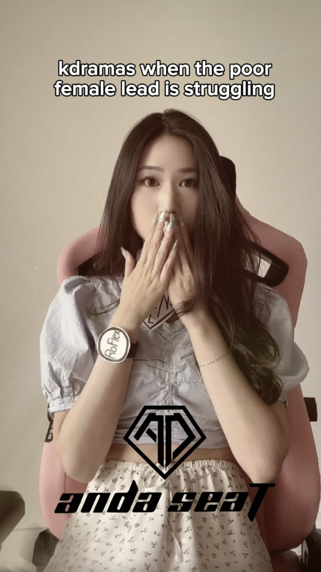 TikTok post by @yaejin.jung for AndaSeat. Caption reads: [...] “yaejin” to get $30 off (link in bio)....