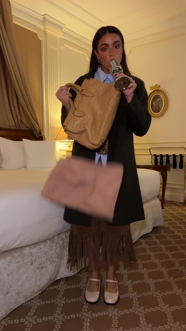 Instagram post by @carminhoqueiroga for Miu Miu. Caption reads: Serving @miumiu energy because my mic clearly....