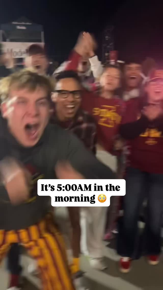 Instagram post by @cycloneath for Barstool Sports. Caption reads: @cyclonefb fans are BUILT DIFFERENT 😤 Sponsored....
