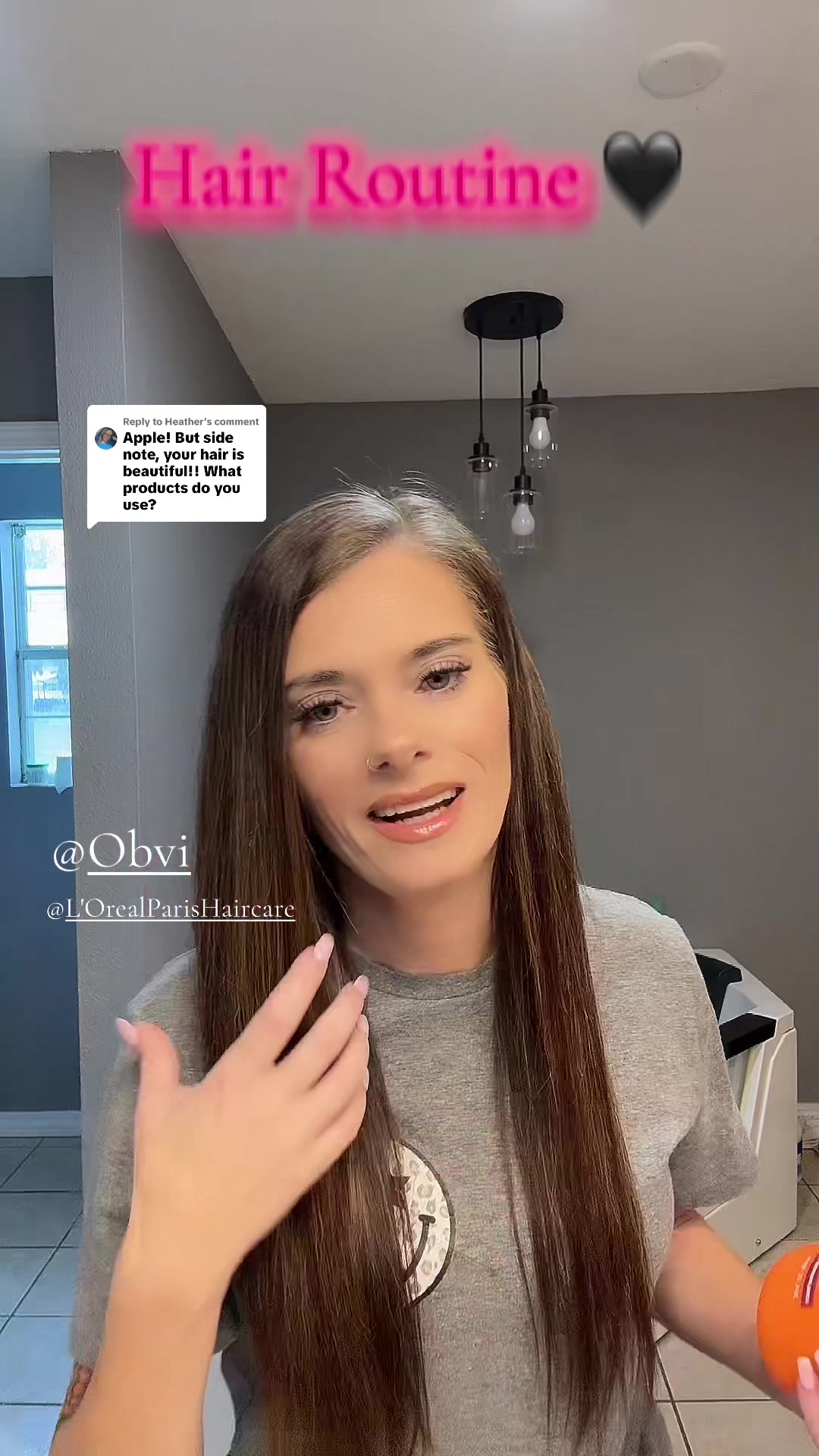 TikTok post by @shawnashores88 for Obvi. Caption reads: [...] to @Heather @L'Oreal Paris Haircare & @Obvi....