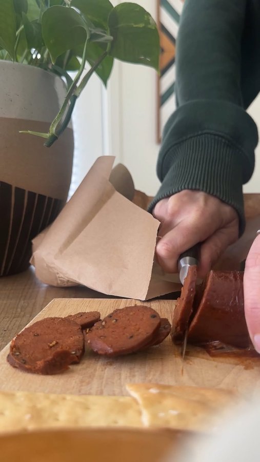 Instagram post by @vegan for Purple Carrot. Caption reads: 🎉 Unboxing NEW Vegan Finds! 🎉 I’m SO HYPED to....