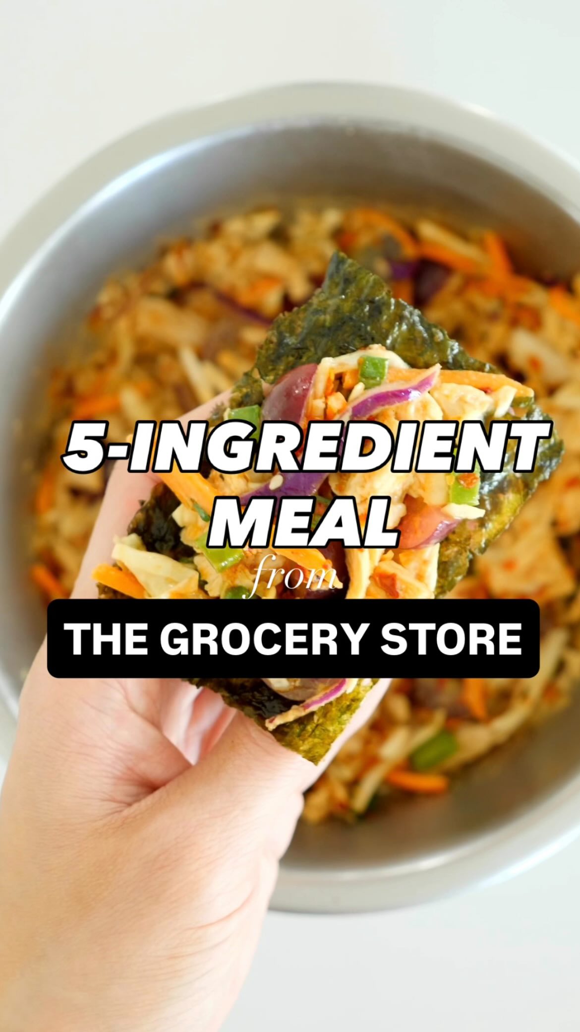 Instagram post by @nutritionbymia for Grapes from California. Caption reads: Here’s a 5-ingredient meal you can make from the....