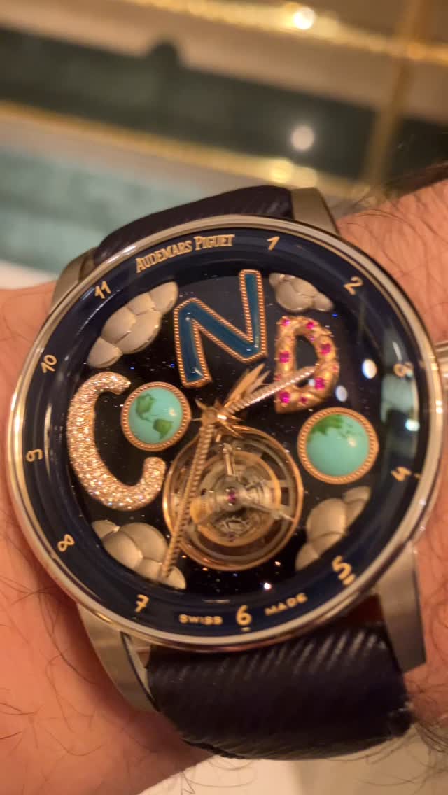 Instagram post by @artistgeorgecondo for Audemars Piguet. Caption reads: .