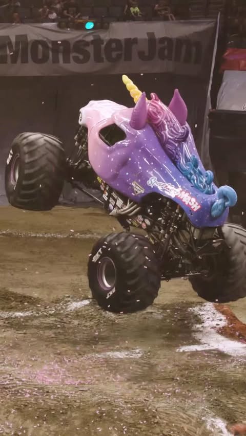 Instagram post by @greene.by.grace for Monster Jam. Caption reads: [...] 🚨 We’re giving away 4 tickets to see....