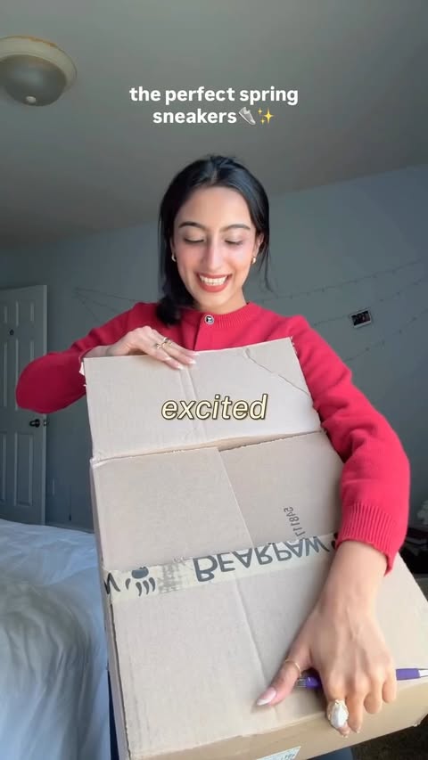 Instagram post by @heyitsasfa for BEARPAW. Caption reads: @bearpawshoes im in awe😭 #dreamshoes #prhaul #pr....