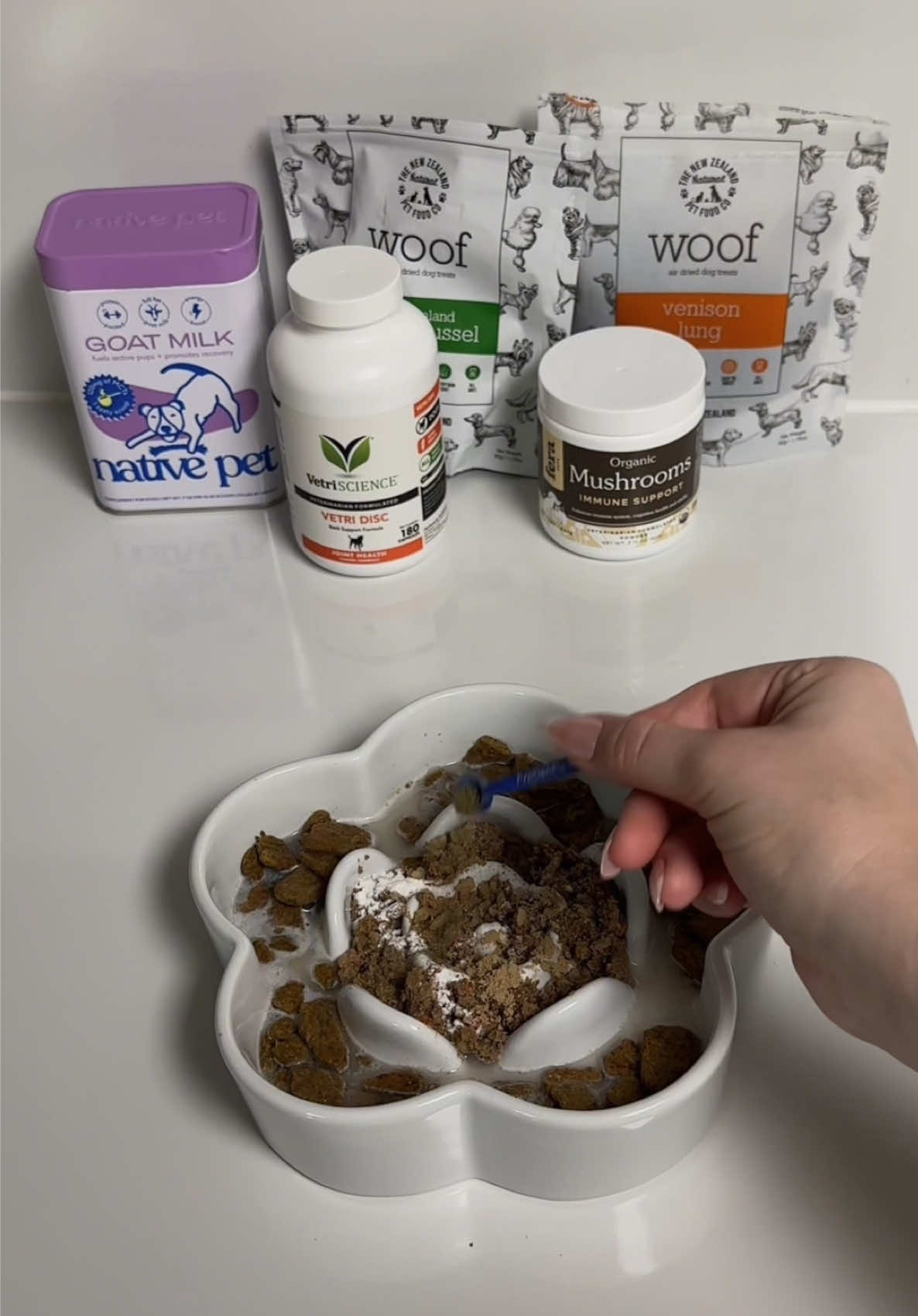 TikTok post by @slinktheween for Native Pet. Caption reads: [...] dried “SLINK15” for 15% off Open Farm....