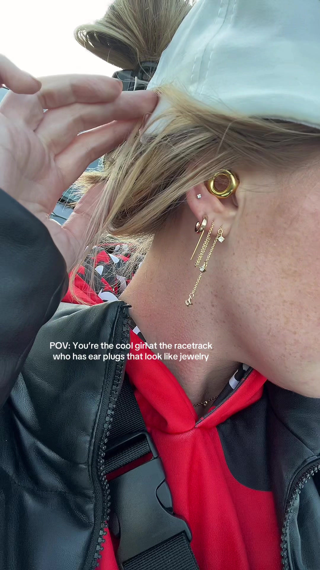 TikTok post by @stylebybrittxo for Loop Earplugs. Caption reads: [...] your hearing in style, @Loop Earplugs US....