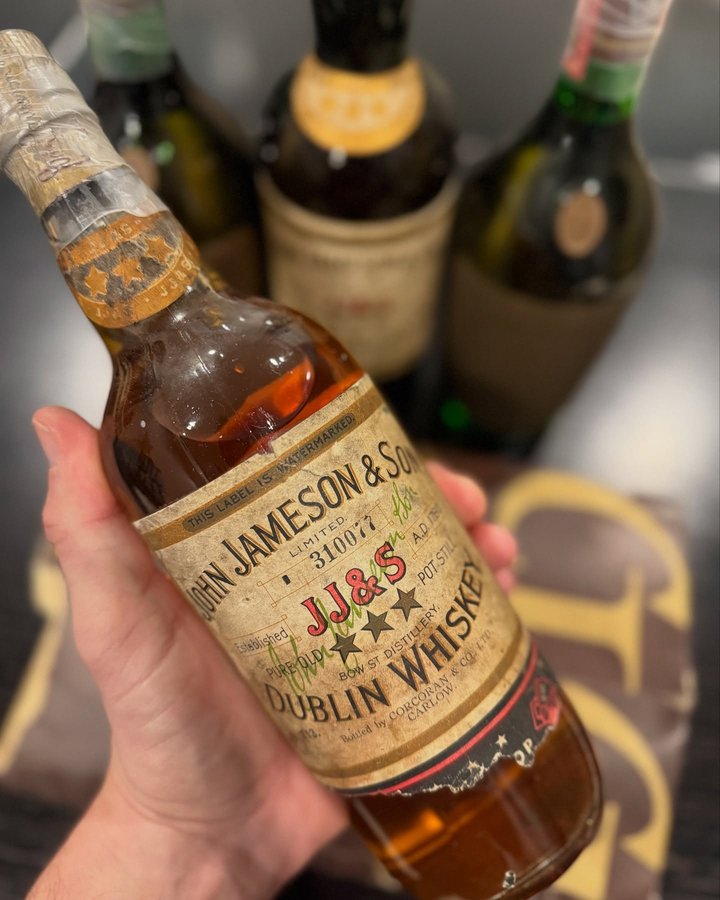 Instagram post by @thewhiskyexplorer for Jameson Whiskey. Caption reads: Nothing like stumbling upon of few dusties!

Just....