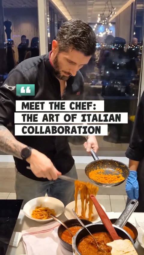 Instagram post by @jakartafoodprints for Food In Hands. Caption reads: Chef Matteo and Chef Edi present a refined Italian....