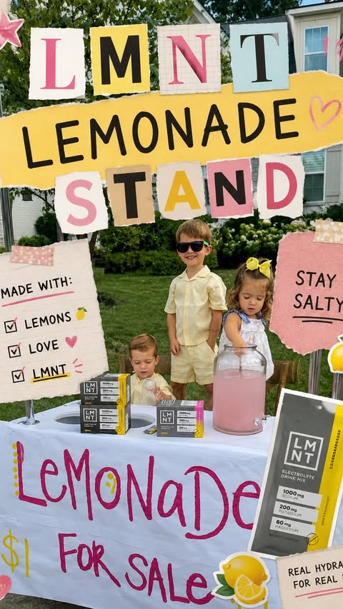 Instagram post by @champagnegetaway for LMNT. Caption reads: Lemonade Sale powered by @drinklmnt 🍋 Have y’all....