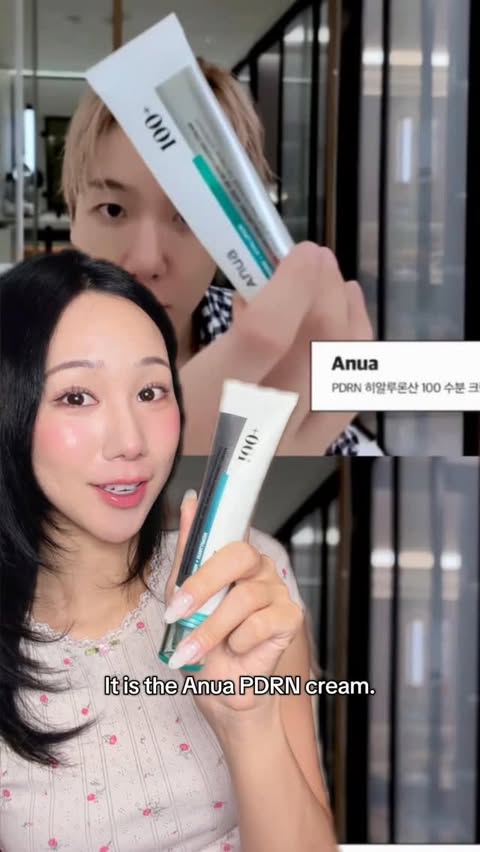 Instagram post by @priscillakwon for Anua. Caption reads: As seen on Baekhyun, this Anua PDRN cream is such....