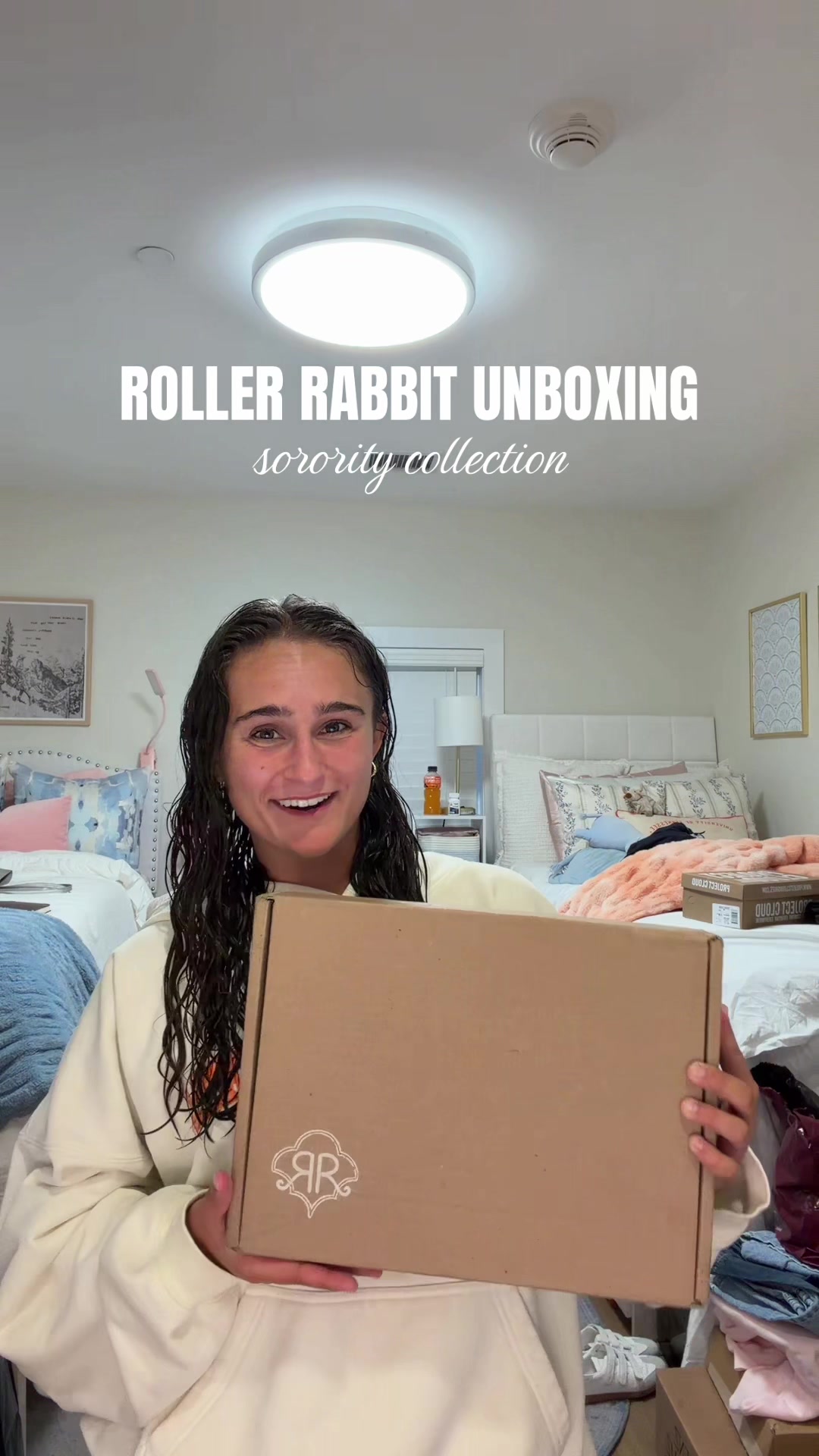 TikTok post by @liivvv.com for Roller Rabbit. Caption reads: [...] AT 12PM EST!! literally so perfect @Roller....