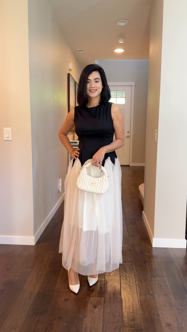 Instagram post by @storiesbyhema for DRESSIN. Caption reads: @dressinsocial _ Try-On Haul: 4 Stunning Dresses,....