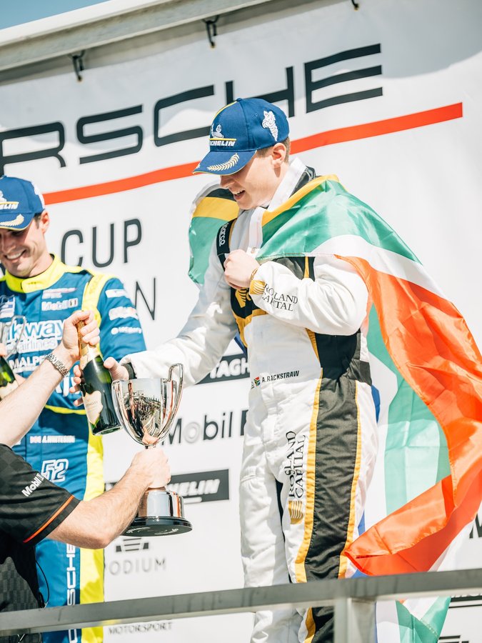 Instagram post by @andrew_rackstraw440 for Sparco. Caption reads: [...] @scofe69 @roslandgoldracing....