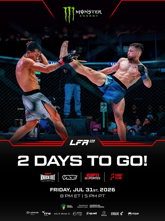 Instagram post by @pauloportillo22 for Legacy Fighting Alliance. Caption reads: In 2 Days, top prospect makes his #LFADebut at....