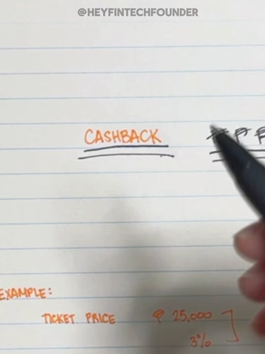 TikTok post by @heyfintechfounder for ShopBack. Caption reads: [...] #money #adulting #cashback #promo #fyp....