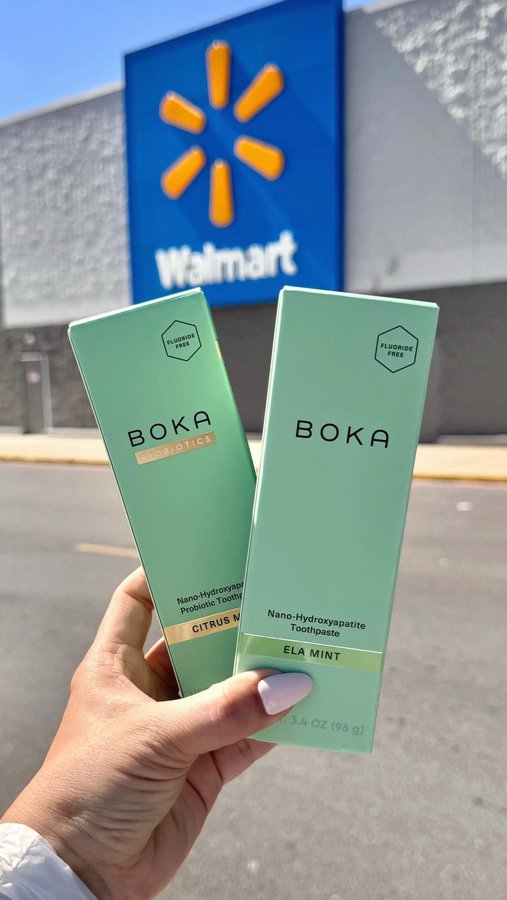 Instagram post by @walmartfavs for Boka. Caption reads: [...] habits don’t have to be complicated 🌿....