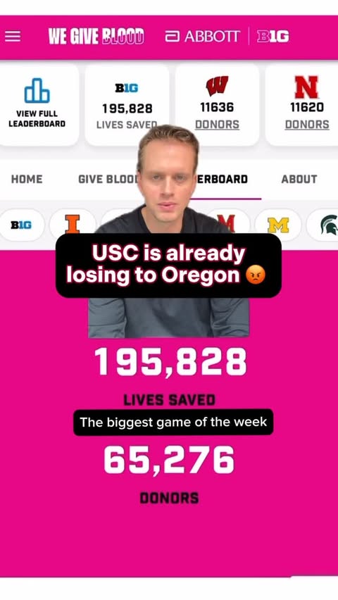 Instagram post by @maxbrowne for Abbott. Caption reads: [...] blood shortage in a generation!!

Visit....