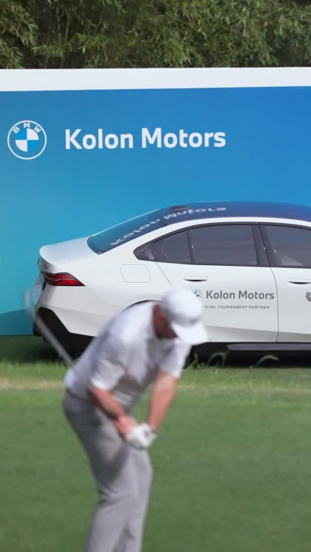 Instagram post by @bmw_kolonmotors for LIV Golf. Caption reads: Saturday scenes on the sixth 😍🙌 #LIVGolfKorea |....
