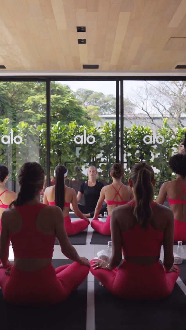 Instagram post by @alo for Alo Yoga. Caption reads: Mindful movement. In an alo state of mind..