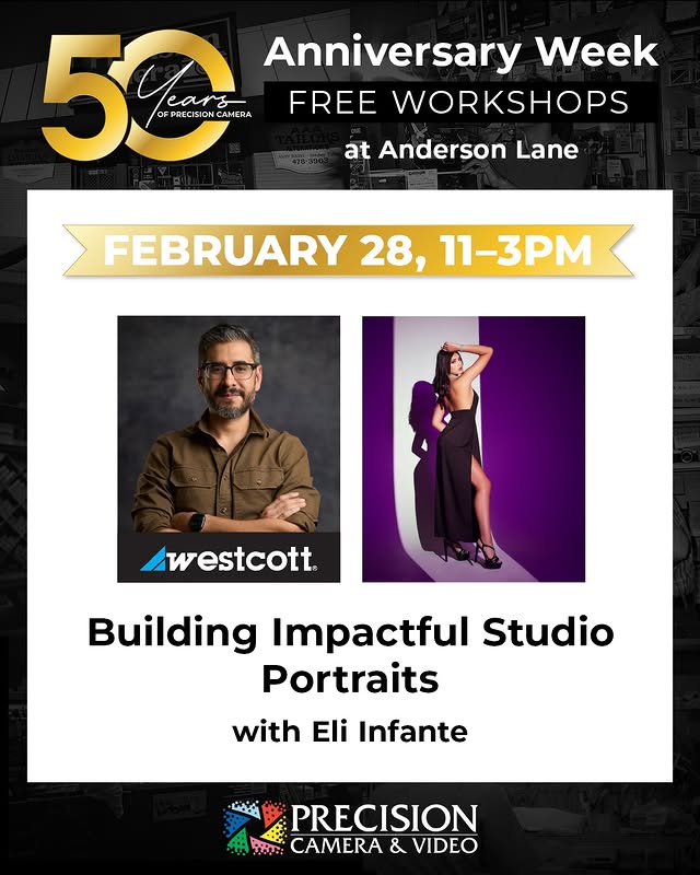 Instagram post by @eli_infante_ for Westcott Lighting. Caption reads: [...] the link to register. Thanks to....