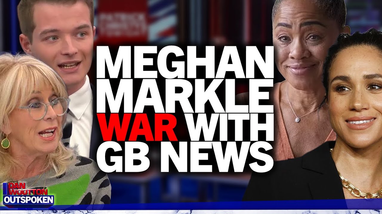 YouTube post by @danwoottonoutspoken for MASA Chips. Caption reads: "Defamation" Meghan Markle war with GB News after....