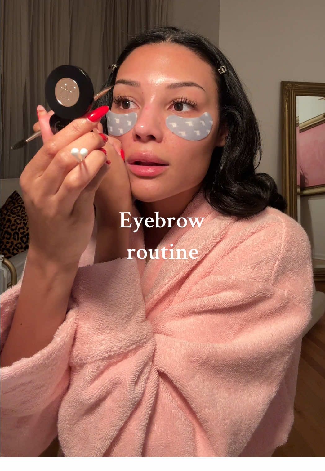 TikTok post by @dananozime for Anastasia Beverly Hills. Caption reads: Finally sharing my eyebrow routine! I use....