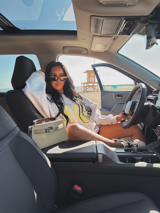 Instagram post by an influencer for Toyota USA. Caption reads: @toyotausa took me to SoCal for the best [...].