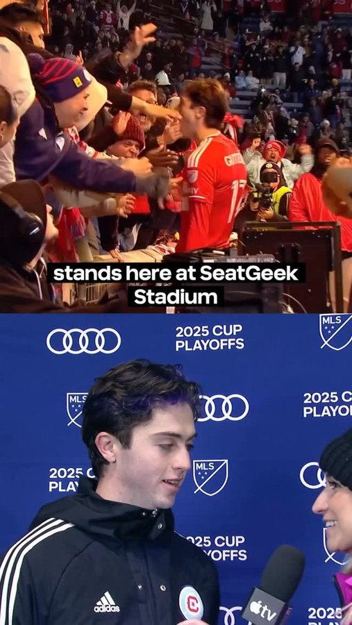 Instagram post by @mlsonair for Major League Soccer. Caption reads: Childhood fan to leading @chicagofire to their....