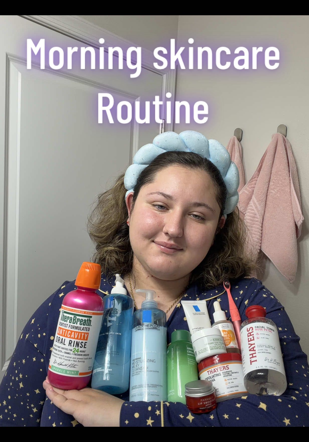 TikTok post by @elizabethdimitrova5 for Burst Oral Care. Caption reads: @BURST Oral Care @LaRochePosayUS @La Roche-Posay....