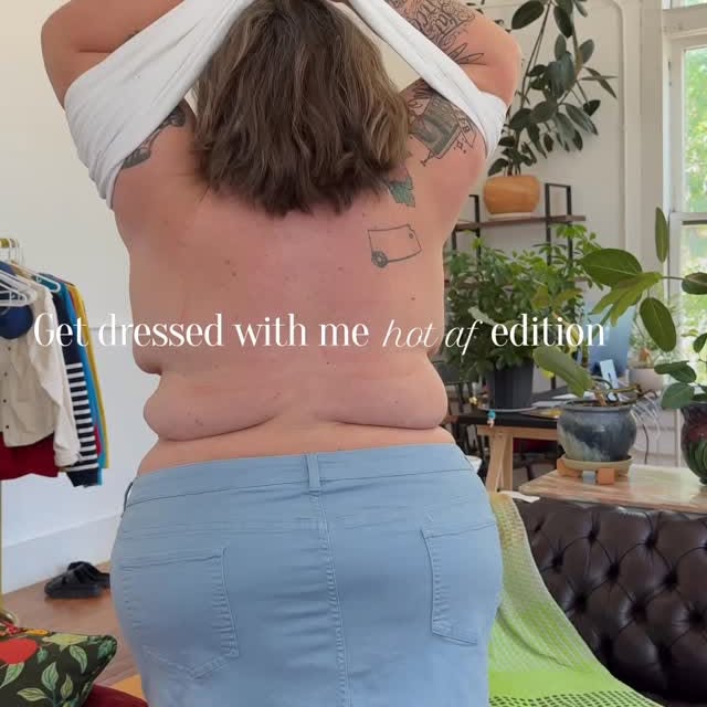 Instagram post by @fatgirlflow for Universal Standard. Caption reads: Happy July yall! It’s hot af but so are we 🔥 let....