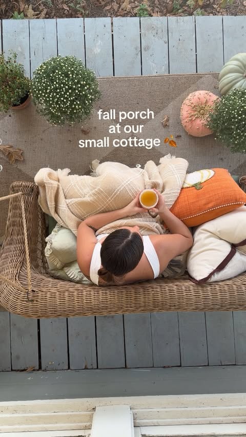 Instagram post by @ourlittlebluecottage for At Home. Caption reads: [...] the season. found a few sweet pieces at....