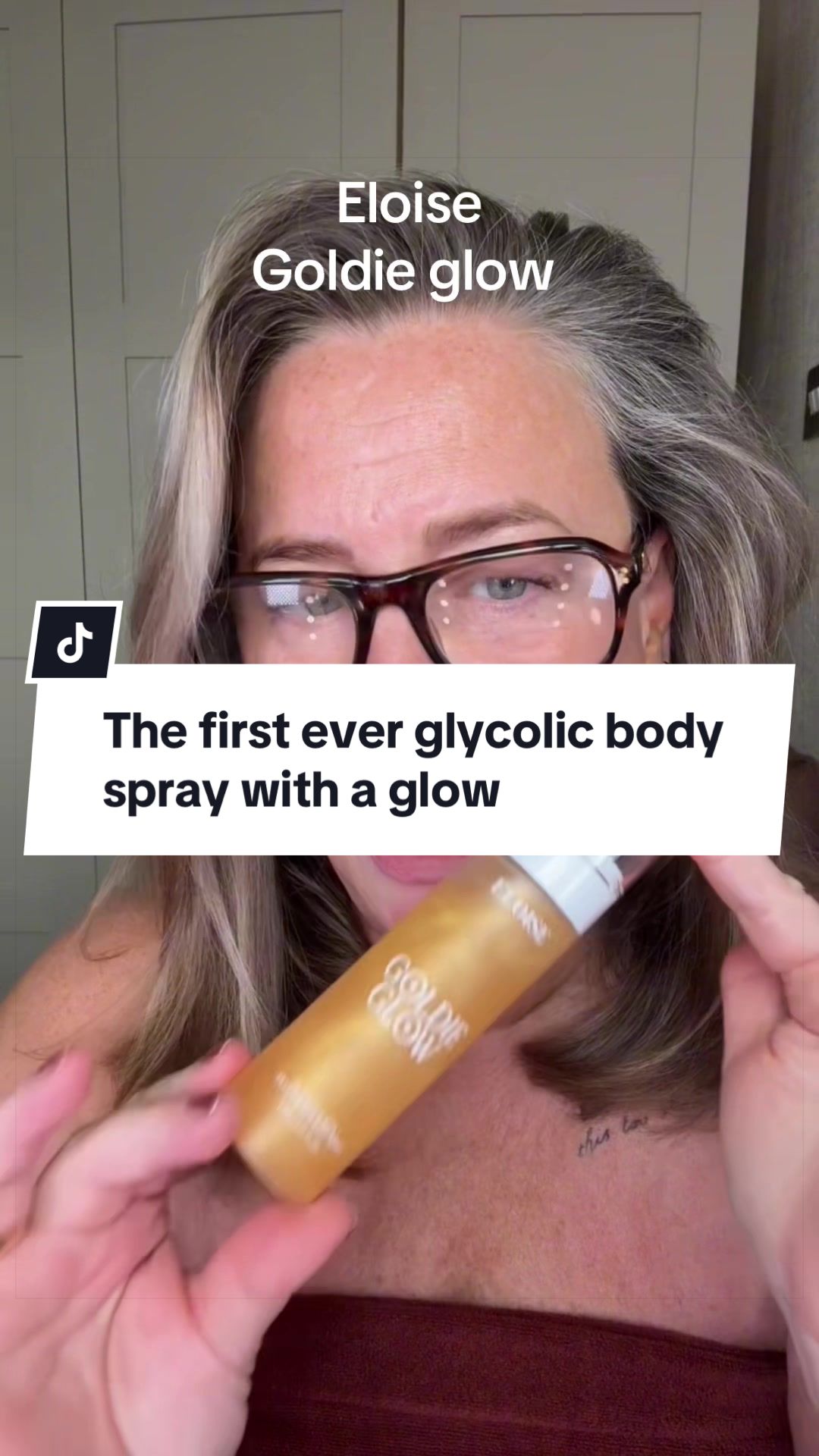 TikTok post by @lucychesterbeauty for ELOISE BEAUTY. Caption reads: @Eloise Beauty Ltd Goldie Glow is an exfoliating....